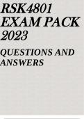 RSK4801 EXAM PACK 2023