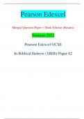 Pearson Edexcel Merged Question Paper + Mark Scheme (Results) Summer 2022 Pearson Edexcel GCSE In Biblical Hebrew (1BH0) Paper 02 Centre Number Candidate Number *P71339A0128* P71339A ©2022 Pearson Education Ltd. Q:1/1/1/1/1/1/ Turn over  Instructions • Us