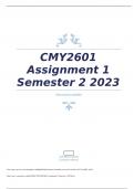 CMY2601 Assignment 1 Semester 2 2023.