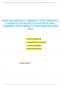 HESI GRAMMAR A2 VERSION 1 AND VERSION 2  COMPLETE ENTRANCE EXAM WITH 100% VERIFIED AND CORRECT ANSWERS(UPDATED 2023) 