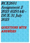 RCE2601 Assignment 2 2023 (629144) - DUE 31 July 2023