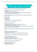 Home Health Aide Practice Test 105 Questions with Correct Answers