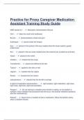 Practice for Proxy Caregiver Medication Assistant Training Study Guide.