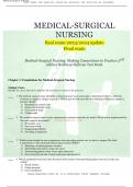 MEDICAL-SURGICAL NURSING Real exam 2023/2024 update Final exam