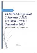 ECS3703 Assignment 2 Semester 2 2023 (753306) - DUE 7 September 2023