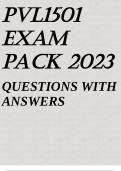 PVL1501 EXAM PACK 2023