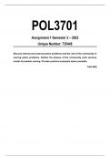 POL3701 Assignment 1 Semester 2 - 2023