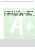 NBME CBSE ACTUAL TEST QUESTION BANK QUESTIONS AND ANSWERS LATEST UPDATED 2023-2024 GRADED A+