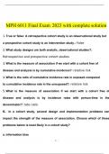 MPH 6011 Final Exam 2023 with complete solution