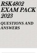 RSK4802 EXAM PACK 2023