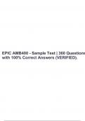 AMB 400 BUNDLED EXAM (QUESTIONS AND ANSWERS ) 2022/2023 WITH 100% CORRECT ANSWERS