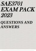 SAE3701 EXAM PACK 2023