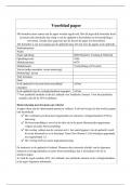 Paper Voorlichting en Preventie 6679 NTI leerjaar 2 + beoordelingsformulier