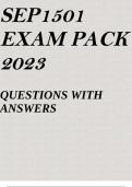 SEP1501 EXAM PACK 2023