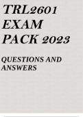 TRL2601 EXAM PACK 2023