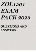 ZOL1501 EXAM PACK 2023