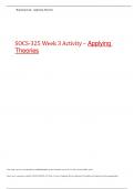 SOCS-325 Week 3 Activity – Applying Theories - Graded An A+