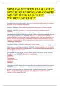 NRNP 6566 MIDTERM EXAM LATEST 2022-2023 QUESTIONS AND ANSWERS 2022/2023 WEEK 1-5 |AGRADE WALDEN UNIVERSITY