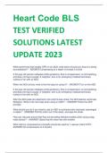 Heart Code BLS TEST VERIFIED  SOLUTIONS LATEST  UPDATE 2023