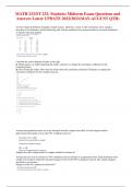 MATH 232/ST 232: Statistics Midterm Exam Questions and Answers Latest UPDATE 2022/2023(MAY-AUGUST QTR)