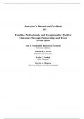 Test Bank For Families, Professionals, and Exceptionality: Positive Outcomes Through Partnerships and Trust 7th Edition All Chapters - 9780133418248