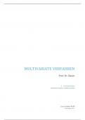 Zusammenfassung Multivariate Verfahren 