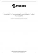 ATI  Pharmacology  Proctored Exam   7 Latest Versions   2022