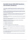 ServSafe Alcohol 2023-2024 Questions and Answers (Graded A) 