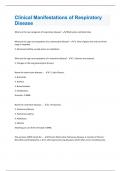 Clinical Manifestations of Respiratory Disease | 331 Questions and Answers 2023 Graded A