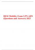 HESI Mobility Exam LPN-ADN (Questions and Answers) 2023