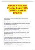 NNAAP Nurse Aide Practice Exam 100% Correct!| LATEST UPDATE 