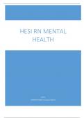  HESI RN MENTAL  HEALTH