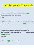 ISA Utility Specialist Chapters 1 - 7 Questions and Answers 2023 (Verified Answers)