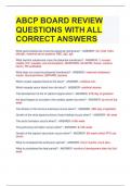 ABCP BOARD REVIEW QUESTIONS WITH ALL CORRECT ANSWERS