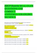 ABCP Boards REAL EXAM QUESTIONS AND CORRECT ANSWERS|A+GRADE(BRAND NEW!!)