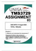 TMS3729 ASSIGNMENT 03 DUE 01AUGUST2023