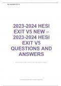 2023-2024 HESI EXIT V5 NEW – 2023-2024 HESI EXIT V5 QUESTIONS AND ANSWERS