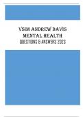 VSIM ANDREW DAVIS MENTAL HEALTH - QUESTIONS & ANSWERS ACTUAL SCREENSHOTS (RATED A+)BEST FOR 2023
