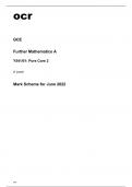 ocr A Level Further Mathematics A (Y541-01) Mark Scheme June2022