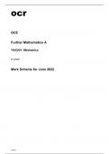 ocr A Level Further Mathematics A (Y543-01) Mark Scheme June2022