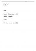 ocr A Level Further Mathematics B MEI (Y420-01) Mark Schema June2022