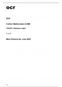 ocr A Level Further Mathematics B MEI (Y422-01) Mark Scheme June2022