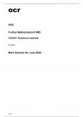 ocr A Level Further Mathematics B MEI (Y434-01) Mark Scheme June2022