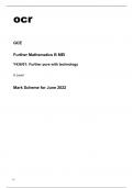 ocr A Level Further Mathematics B MEI (Y436-01) Mark Scheme June2022