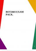 BOT2603 EXAM PACK.