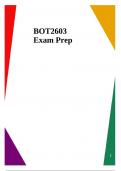 BOT2603 Exam Prep