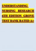 UNDERSTANDING NURSING RESEARCH 6TH EDITION GROVE TEST BANK RATED A+