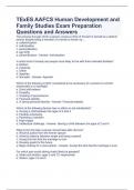 TExES AAFCS Human Development and Family Studies Exam Preparation Questions and Answers