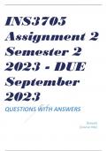 INS3705 Assignment 2 Semester 2 2023 - DUE September 2023