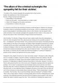 A* ENGLISH LITERATURE CRIME WRITING PART B COMPARISON ESSAY - MURDER OF ROGER ACKROYD AND ATONEMENT ‘The allure of the criminal outweighs the sympathy felt for their victims’.